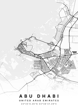 Abu Dhabi UAE City Map