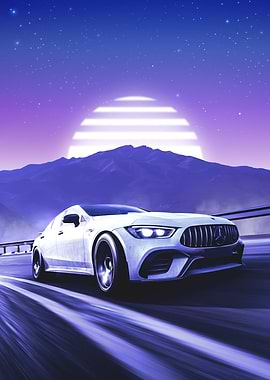 Mercedes Benz C63 Synthwave