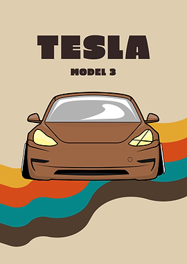 Tesla Model 3 | RETRO ART