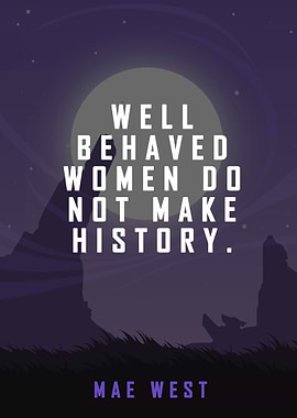 Mae West Quote Poster