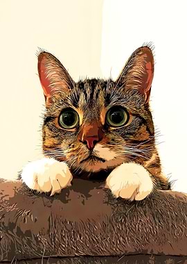 Curious Cat Portrait