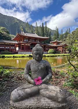 Buddha Statue in Temple Garden