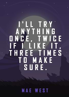 Mae West Quote Poster