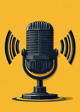 Vintage Microphone Illustration