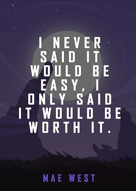 Mae West Quote Poster