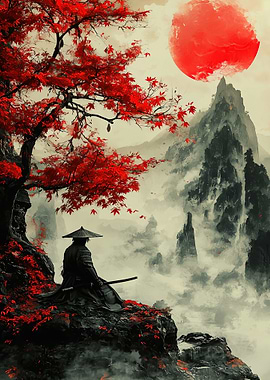 Samurai in Red Autumn