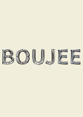 Boujee - Silver Balloon Letters
