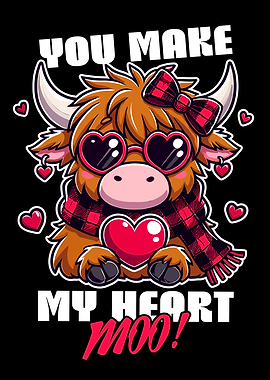 Cute Cow Valentine's Day