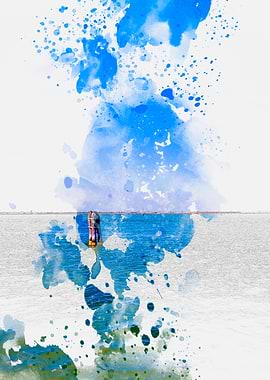 Watercolor Seascape Venezia