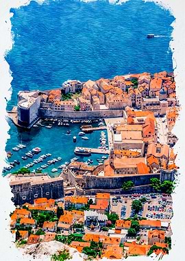 Aerial View of Dubrovnik