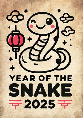 Year of the Snake 2025 - Cute Lunar New Year