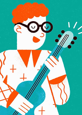 Guitarist Illustration
