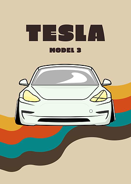 Tesla Model 3 | RETRO ART
