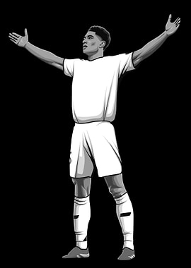 Jude Bellingham Black and White Version