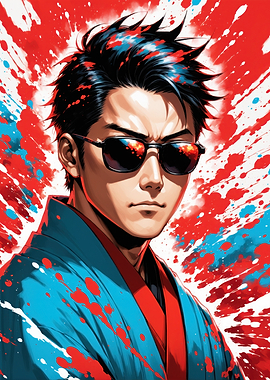 Anime Character Portrait with Sunglasses
