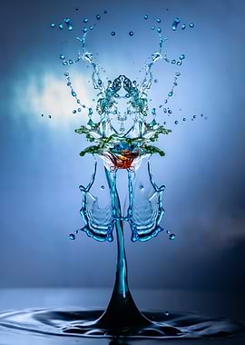 Water Drop Splash Art