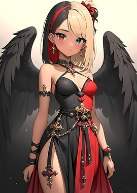 Dark Angel Anime Girl Gaming