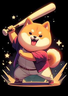 Shiba Inu Baseball