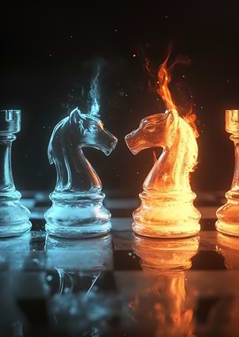Fire and Ice Chess Knights
