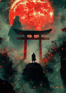 Samurai Under Blood Moon