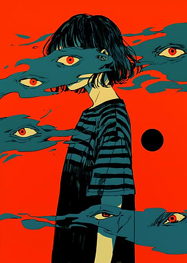 Anime Girl with Eyes