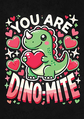 You Are Dino-Mite - Cute Dinosaur Valentine's Day