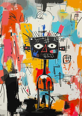 Abstract Boy Figure Painting