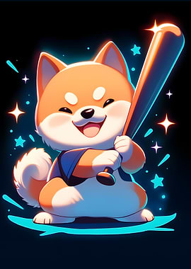 Shiba Inu Baseball