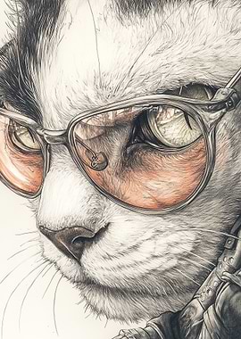 Cool Cat in Sunglasses