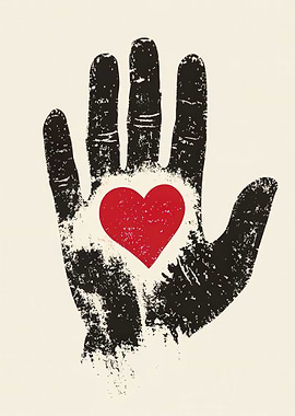 Handprint With Heart