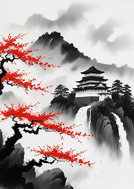 Japanese Mountain Landscape