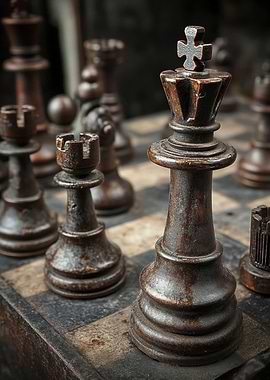 Antique Chess Pieces