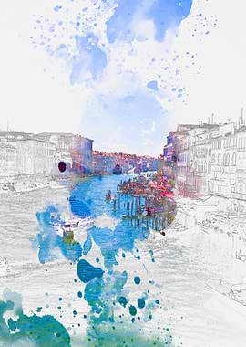 Venice Canal Watercolor