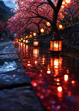 Japanese Lantern Pathway