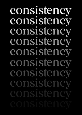 Consistency Text Art Inspirational Motivational New Year Vision Board
