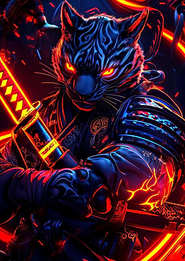 Tiger Samurai Warrior