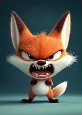 Angry Cartoon Fox