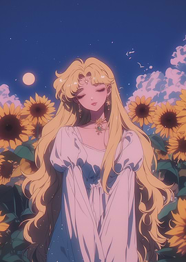 Anime Girl in Sunflower Field pt. 3