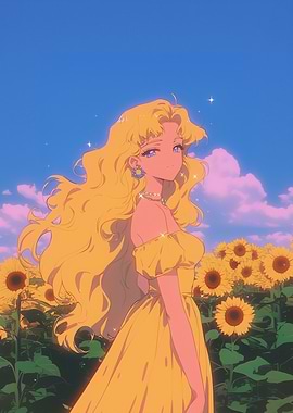 Anime Girl in Sunflower Field pt. 2