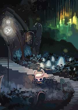 Hollow Knight Nighttime Scene
