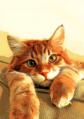 Orange Tabby Cat Portrait