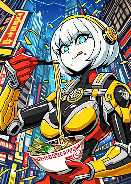 Cyberpunk Ramen Girl