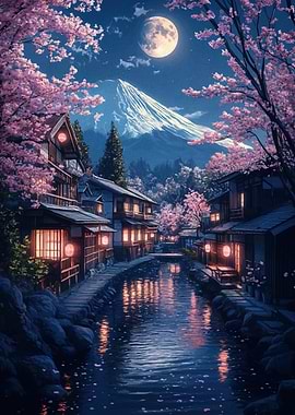 Japanese Village Night