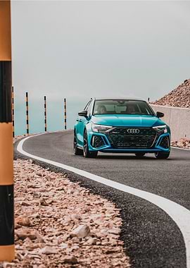 Audi RS3 on Winding Road