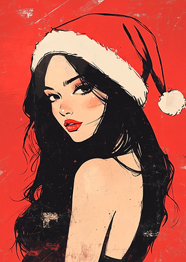 Christmas Girl Illustration