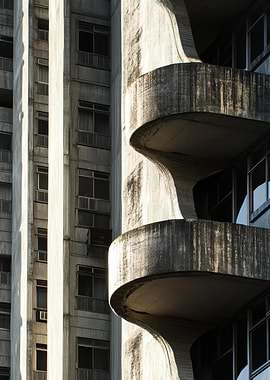 Curved Concrete Balcony