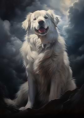 Pyrenean Mountain Dog Dog Portrait