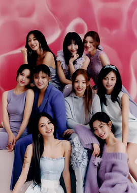 TWICE K-Pop Girl Group Portrait