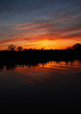 Sunset Reflection on Water