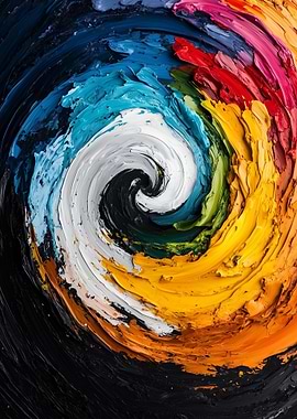 Abstract Oil Painting Swirl